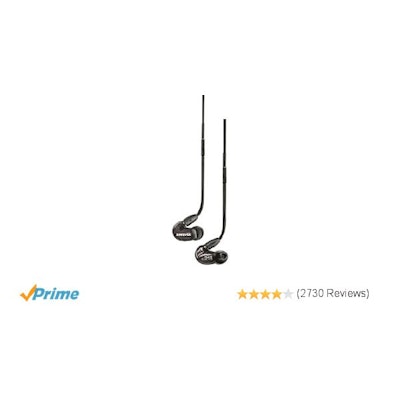 Amazon.com: Shure SE215-K Sound Isolating Earphones with Single Dynamic MicroDri