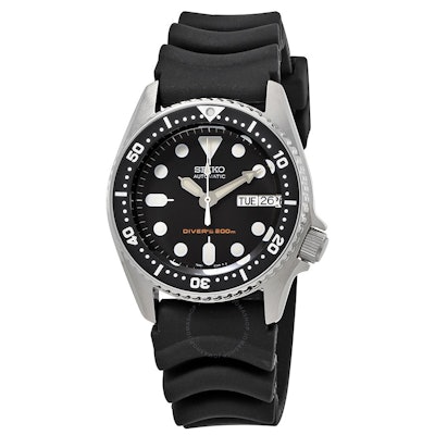Seiko Black  38mm Automatic Diver Men's Watch SKX013K1 - Diver - Seiko - Watches