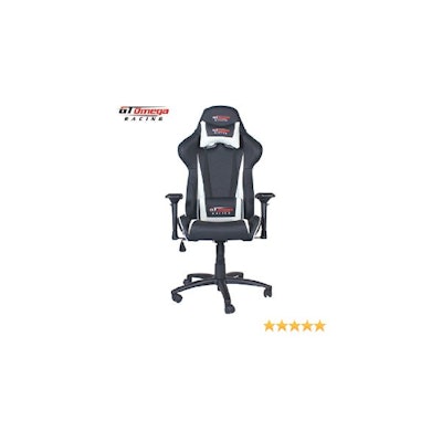 Amazon.com - GT Omega PRO Racing Office Chair Black Next White Leather -