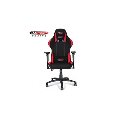 GT Omega PRO Racing Office Chair Black with side Red Fabric