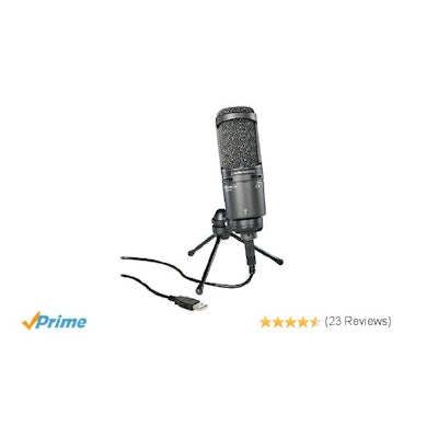 Amazon.com: Audio-Technica AT2020USB+ Cardioid Condenser USB Microphone (Certifi