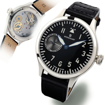 Nav B-Uhr 44 ST1 Premium ANTHRAZIT  - Pilot Watches  - Steinhartwatches