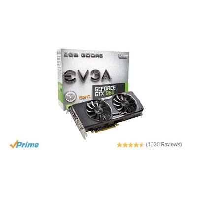 Amazon.com: EVGA GeForce GTX 960 2GB SSC GAMING ACX 2.0+, Whisper Silent Cooling