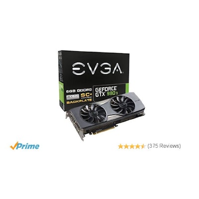 Amazon.com: EVGA GeForce GTX 980 Ti 6GB SC+ GAMING ACX 2.0+, Whisper Silent Cool