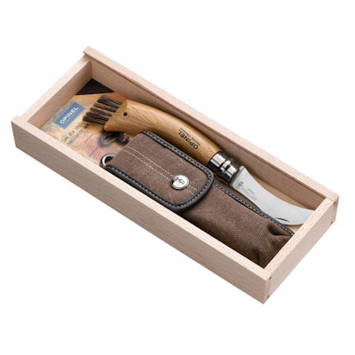 Mushroom knife W/ Oak Handle, Sheath & Gift box |  Opinel USA / NeverUnder, LLC