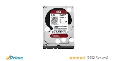 Amazon.com: WD Red 6TB NAS Hard Disk Drive - 5400 RPM Class SATA 6 Gb/s 64MB Cac