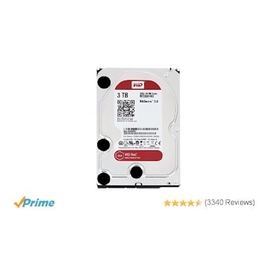 Amazon.com: WD Red 3TB NAS Hard Disk Drive - 5400 RPM Class SATA 6 Gb/s 64MB Cac