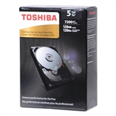 Toshiba X300 5TB 7,200 RPM SATA III 6Gb/s 3.5" Desktop Internal Hard Drive - 