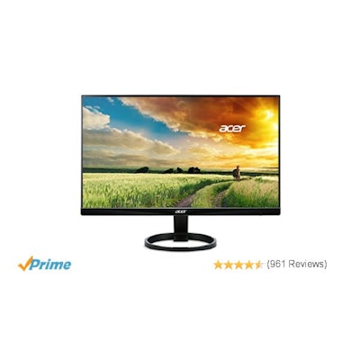 Amazon.com: Acer R240HY bidx 23.8-Inch IPS HDMI DVI VGA (1920 x 1080) Widescreen