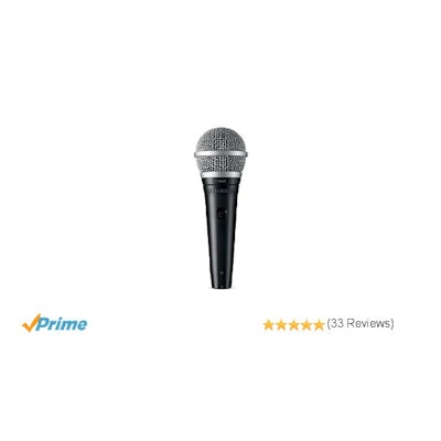 Amazon.com: Shure PGA48-XLR Cardioid Dynamic Vocal Microphone with 15' XLR-XLR C