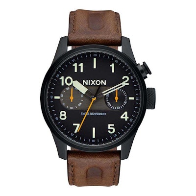Nixon Safari Deluxe Leather Brown buy and offers on Dressinn