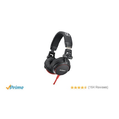 Sony MDRV55 Red Extra Bass & DJ Headphones - MDR-V55/BR