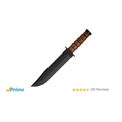 Amazon.com : Ka-Bar Leather Handled Big Brother Knife : Hunting Fixed Blade Kniv