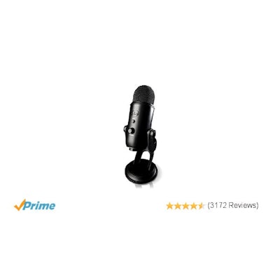 Amazon.com: Blue Microphones Yeti USB Microphone - Blackout Edition: Musical Ins