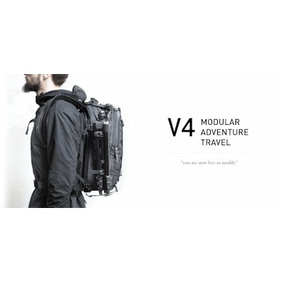 V4 Modular Adventure Travel Backpacks | Black Ember - BLACK EMBER