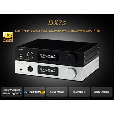 DX7s Full Balanced DAC&Headphone Amp,TOPPING