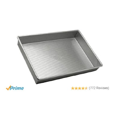 Amazon.com: USA Pan Bakeware Rectangular Cake Pan, 9 x 13 inch, Nonstick & Quick