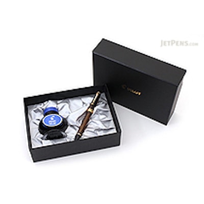 Pilot Custom 823 Fountain Pen Gift Set - Amber Body - Fine Nib - JetPens.com