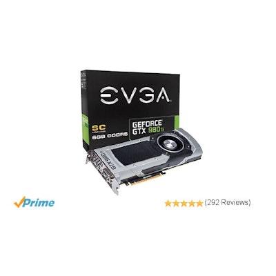 EVGA GeForce GTX 980 Ti 6GB SC GAMING, Silent Cooling Graphics Card