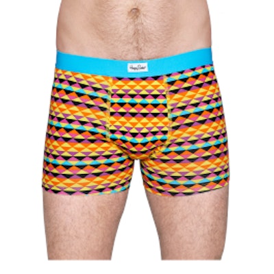 Boxer Briefs for Men - Happy Socks Men's Underwear with Zig Zag design in variou
