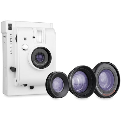 Lomography Lomo'Instant Camera & 3 Lenses (White) LI800W B&H