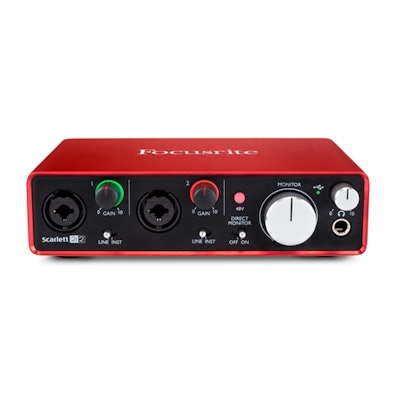 Focusrite Scarlett 2i2 Mk2 USB sound card w / Pro Tools, 2 in / 2 out