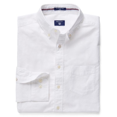GANT: White Oxford Fitted Shirt Men’s | GANT USA Store