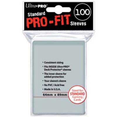 PRO-Fit Standard Size Deck Protectors 100ct, Ultra PRO