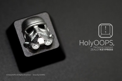 HolyOOPS Stormtroopoer 3D Backlit Aluminum Keycap - GeekKeys