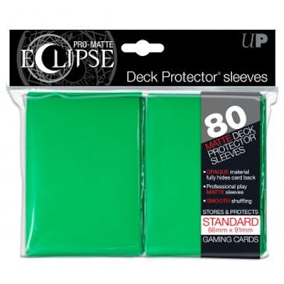 PRO-Matte Eclipse Green Standard Deck Protector sleeves 80ct, Ultra PRO