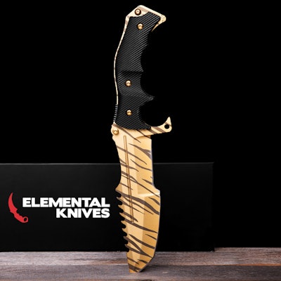Real Tiger Tooth Huntsman - Elemental Knives