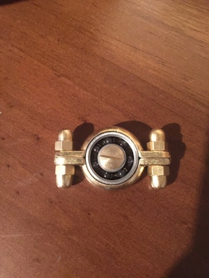 Hand made fidget toy. Brass hand spinner hybrid by StevesSpinners