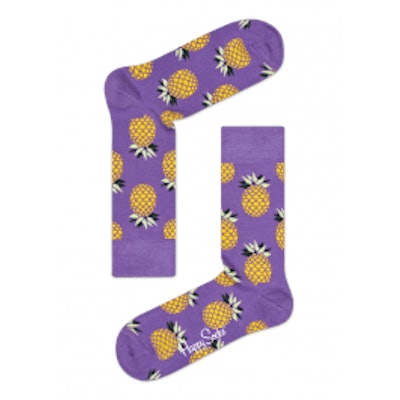Purple Cotton Crew Sock: Pineapple style | Happy SocksLogoGoogle PlusInstagramYo