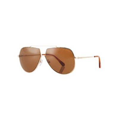 TOM FORD Chase Double-Bar Aviator Sunglasses
