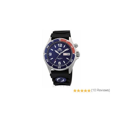 Amazon.com: Orient Blue Automatic Dive Watch with Pepsi Bezel CEM65003DW: Watche