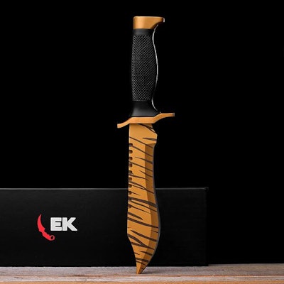 Real Tiger Tooth Bowie - Elemental Knives