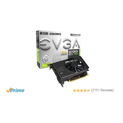 EVGA GeForce GTX 750Ti SC 2GB GDDR5 Graphics Card 02G-P4-3753-KR: Co
