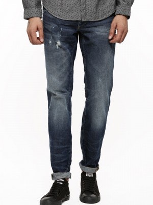 Buy JACK & JONES Clark Regular Fit Jeans with Rips For Men - Men's Blue Regular
