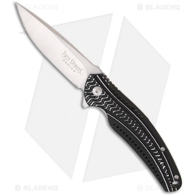 CRKT Ripple Liner Lock Knife Black Aluminum (3.125" Satin) K415KXP - Blade HQ