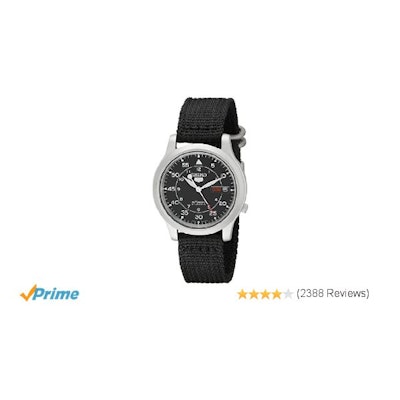 Amazon.com: Seiko Men's SNK809 Seiko 5 Automatic Stainless Steel Watch with Blac