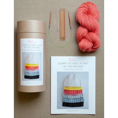 Learn to Knit a Hat in the Round Kit