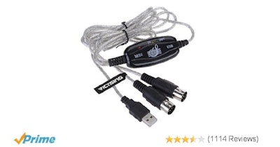 Amazon.com: VicTsing USB IN-OUT MIDI Cable Converter PC to Music Keyboard Adapte