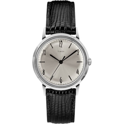 Marlin 34mm Hand-Wound Leather Strap Watch | Timex