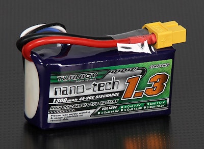 Turnigy nano-tech 1300mAh 3S 45~90C Lipo Pack
