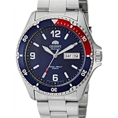 Orient Mako Blue Dial Automatic Dive Watch with Stainless Steel Bracelet #AA0200