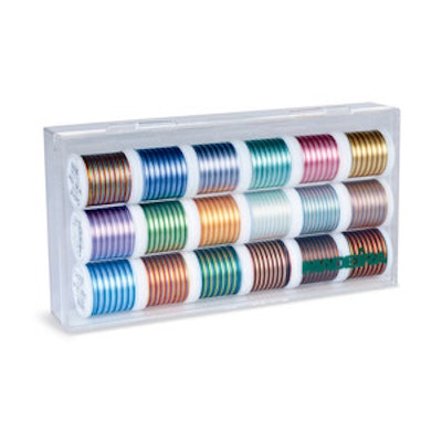 MADEIRA RAYON VARIEGATED THREAD 18 PACK-40 Wt. Rayon Value Packs-Rayon Embroider