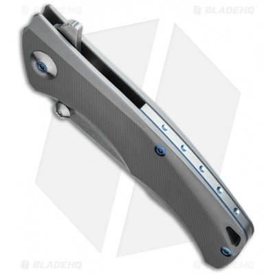 Reate Knives Torrent Flipper Frame Lock Knife Titanium (3.625" Satin) M390 - Bla