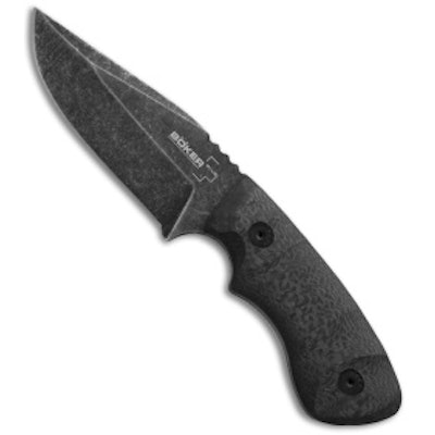 Boker Coye Ridgeback Elite Fixed Blade Knife Carbon Fiber (3.38" Smokewash)  - B