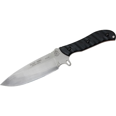 TOPS Knives Silent Hero Fixed 5-3/4" Blade, Micarta Handles  - KnifeCenter - HER