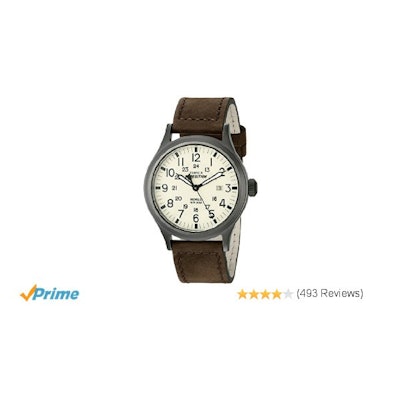 Amazon.com: Timex Men's T49963 "Expedition Scout" Watch with Brown Leather Band:
